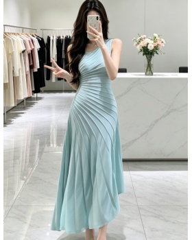 Summer slim long dress unique irregular dress for women