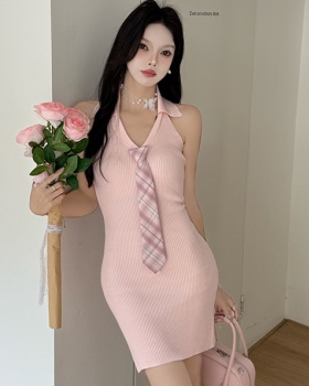 Small fellow package hip dress Korean style T-back