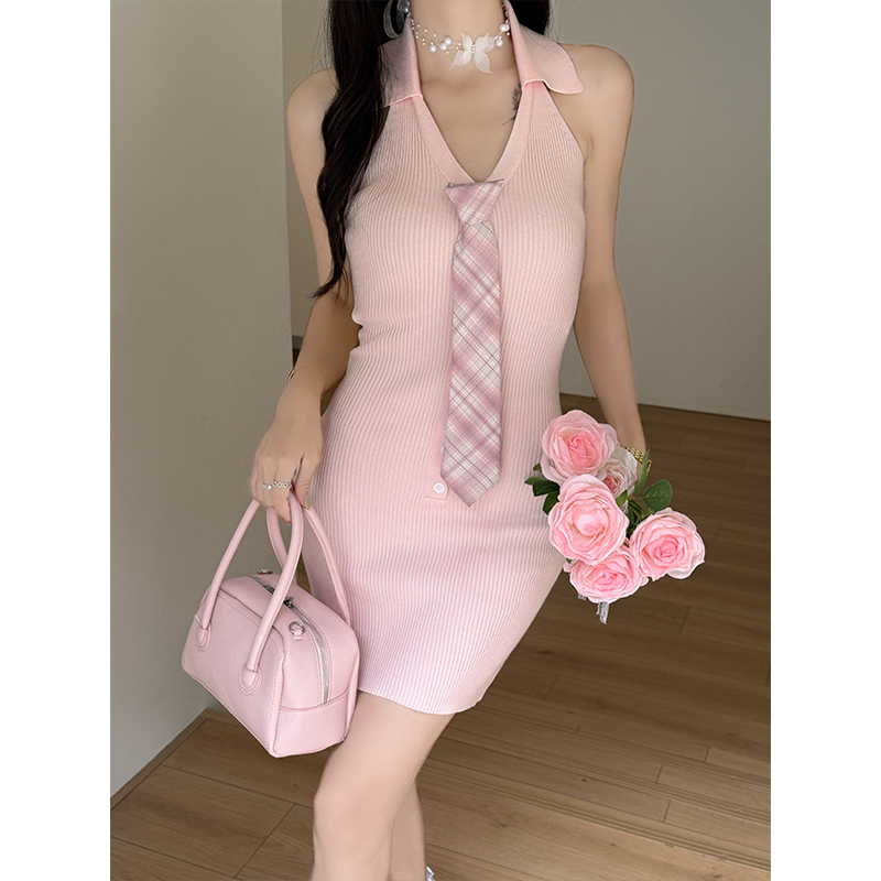 Small fellow package hip dress Korean style T-back