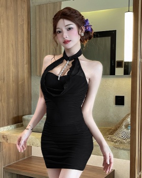 Sexy Pseudo-two dress gauze T-back for women