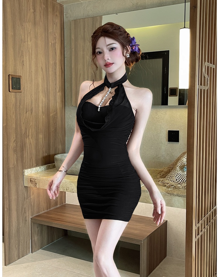 Sexy Pseudo-two dress gauze T-back for women