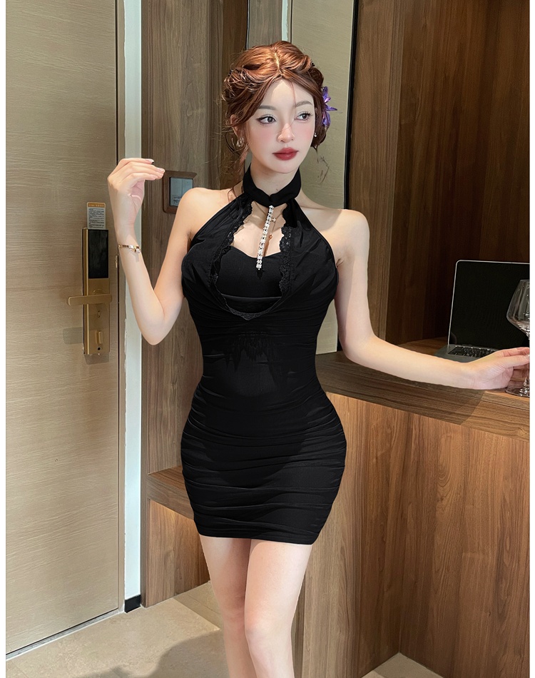 Sexy Pseudo-two dress gauze T-back for women