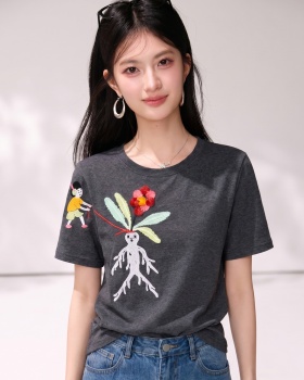 Summer all-match T-shirt doll tops for women