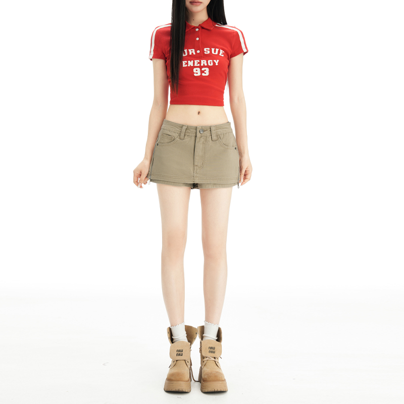 Denim summer skirt American style short skirt for women