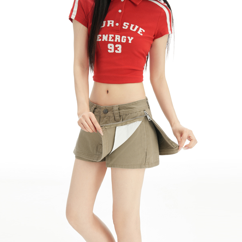 Denim summer skirt American style short skirt for women