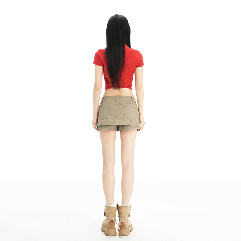 Denim summer skirt American style short skirt for women