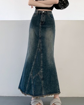 Summer loose long dress after the split slim skirt for women