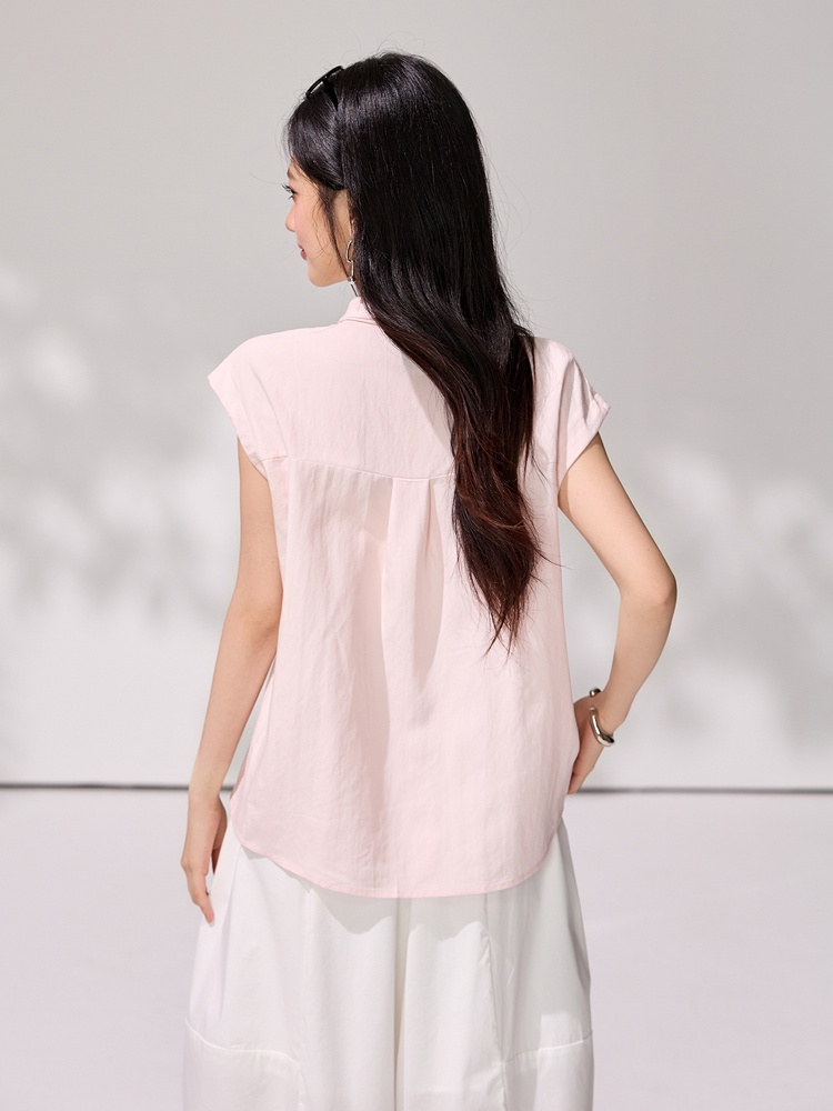 Sleeveless temperament tops summer niche shirt for women