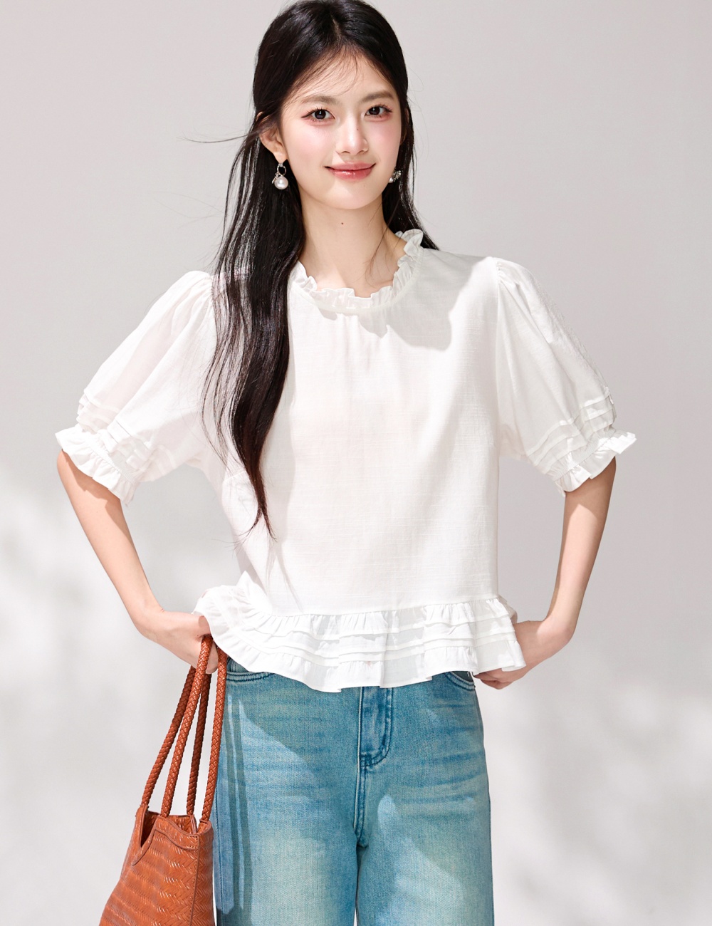 France style commuting small shirt short sleeve shirt