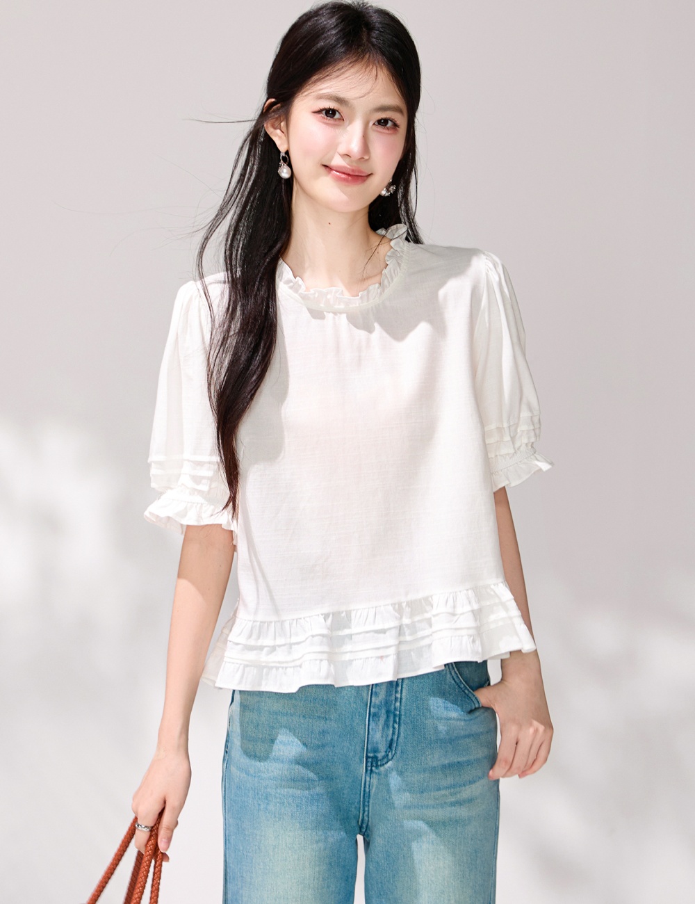France style commuting small shirt short sleeve shirt