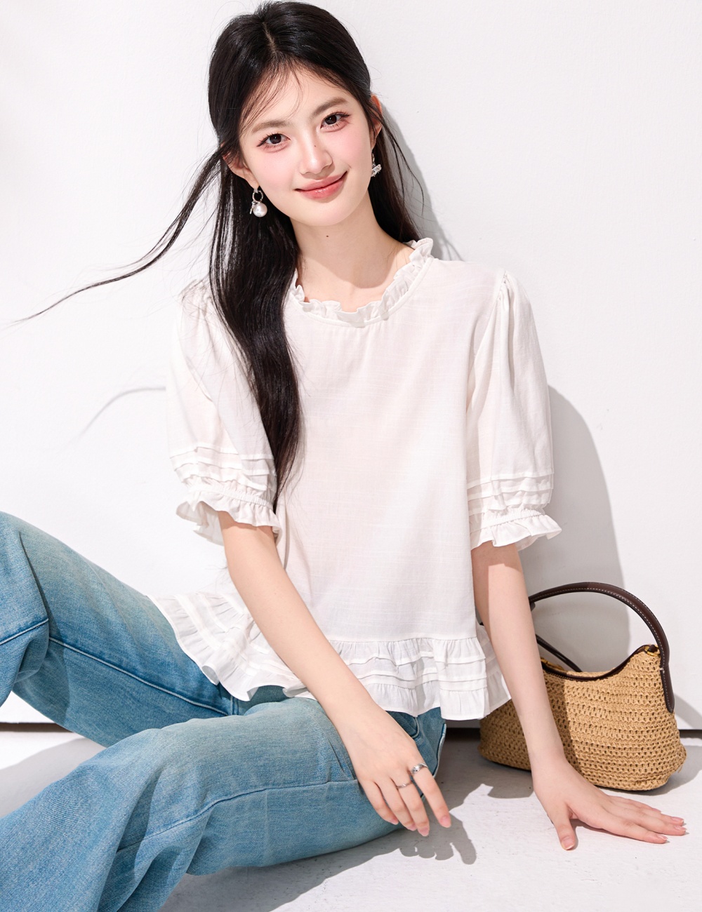 France style commuting small shirt short sleeve shirt