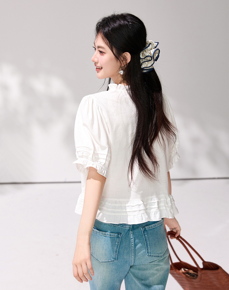 France style commuting small shirt short sleeve shirt