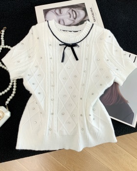 Beading small fellow sweater chanelstyle tops