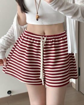 All-match high waist casual pants wide leg shorts for women