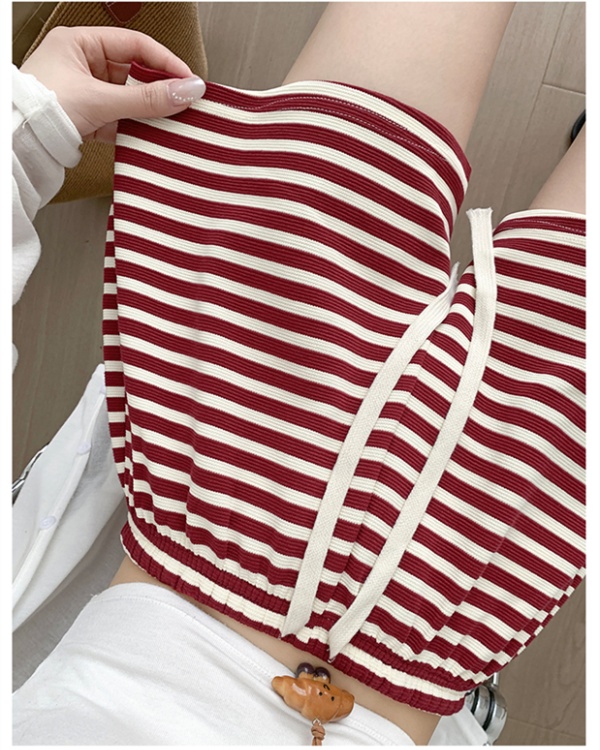 All-match high waist casual pants wide leg shorts for women