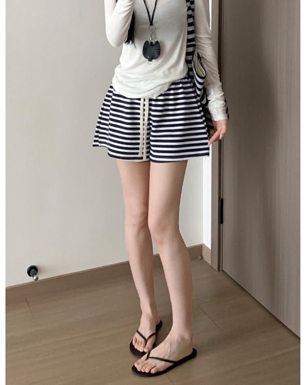 All-match high waist casual pants wide leg shorts for women