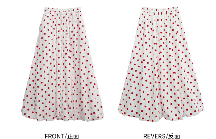High waist small fellow skirt polka dot long bud skirt