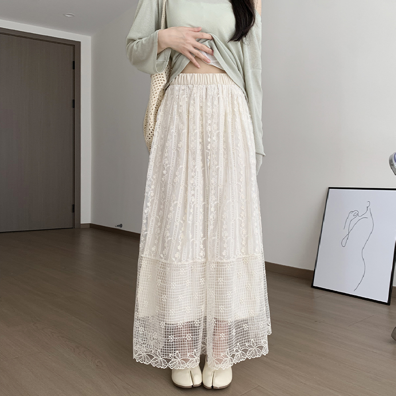 A-line high waist tender long skirt big skirt summer skirt