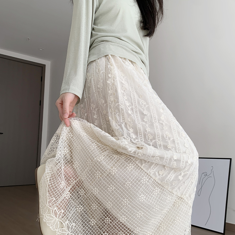 A-line high waist tender long skirt big skirt summer skirt
