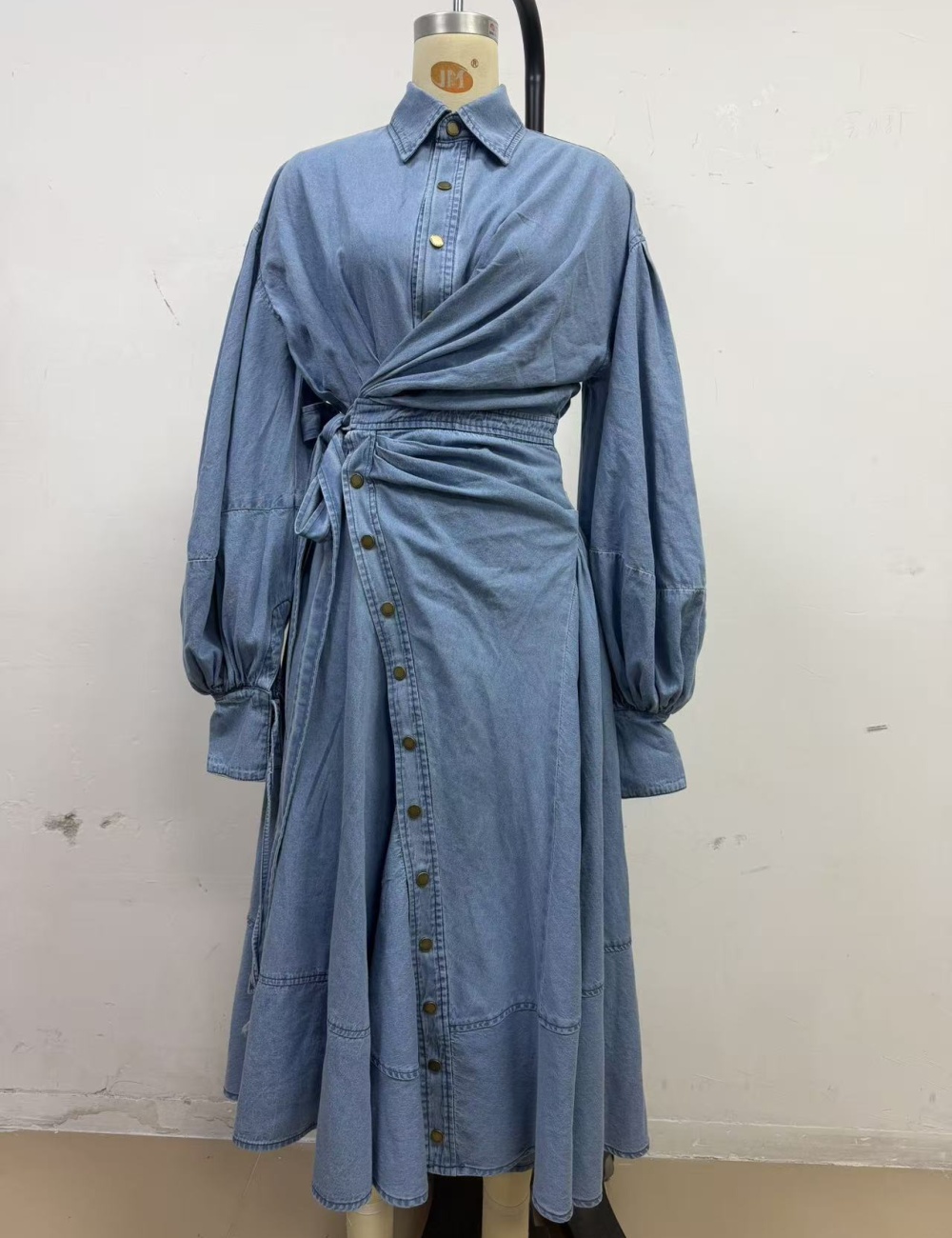 Butterfly decoration spring European style denim dress