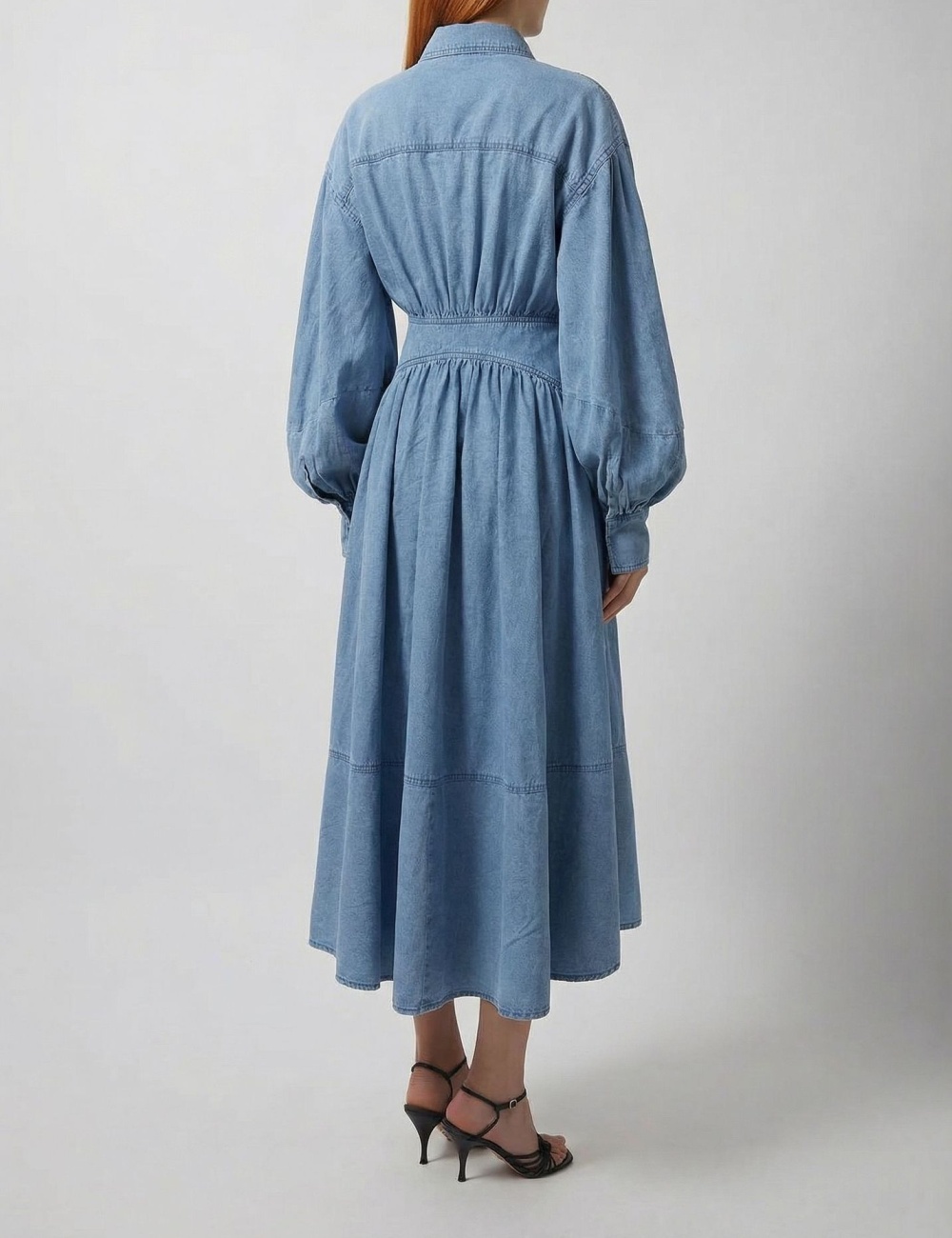 Butterfly decoration spring European style denim dress