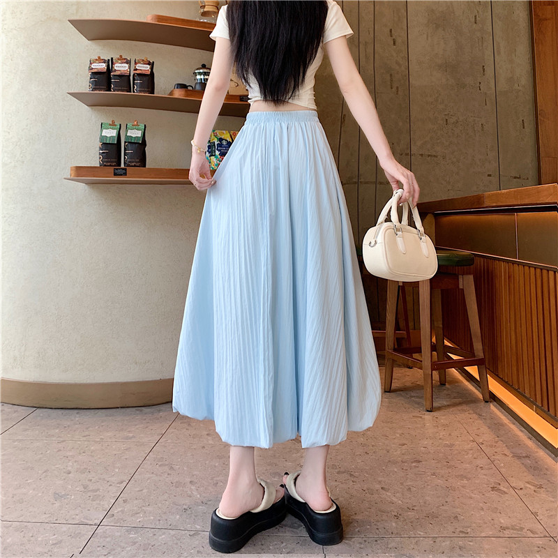 High waist slim large yard long skirt summer pure lantern skirt