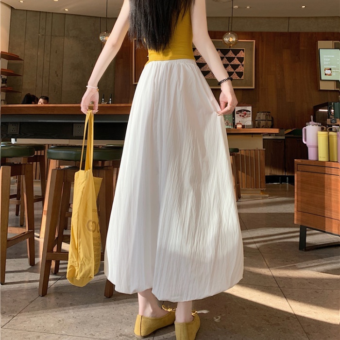 High waist slim large yard long skirt summer pure lantern skirt