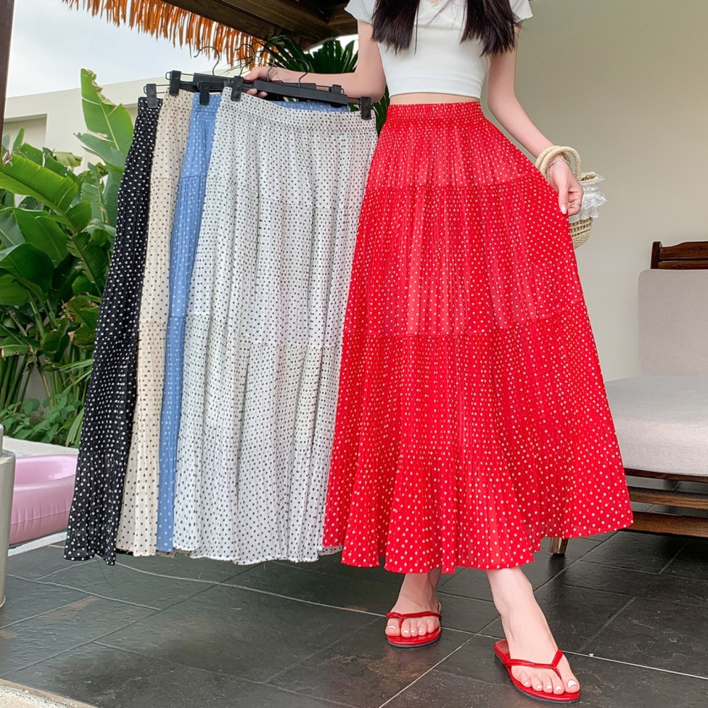 Cake high waist skirt A-line large yard long dress