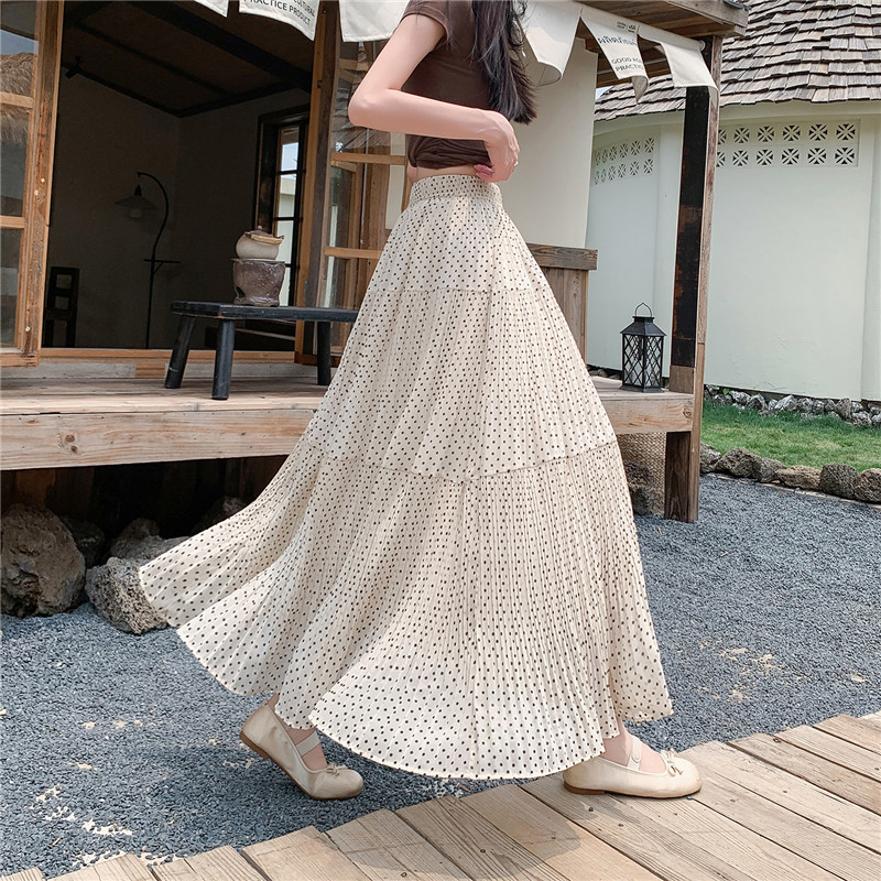 Cake high waist skirt A-line large yard long dress