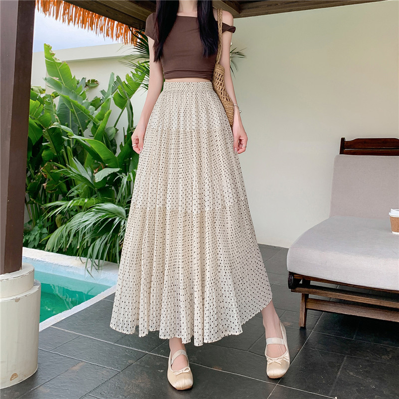 Cake high waist skirt A-line large yard long dress