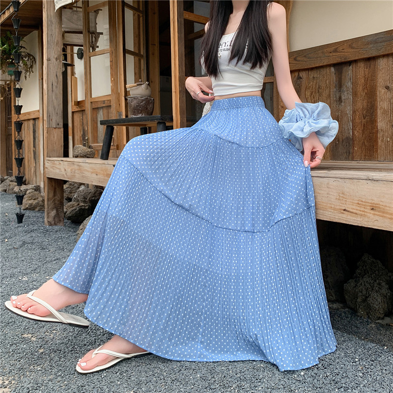 Cake high waist skirt A-line large yard long dress