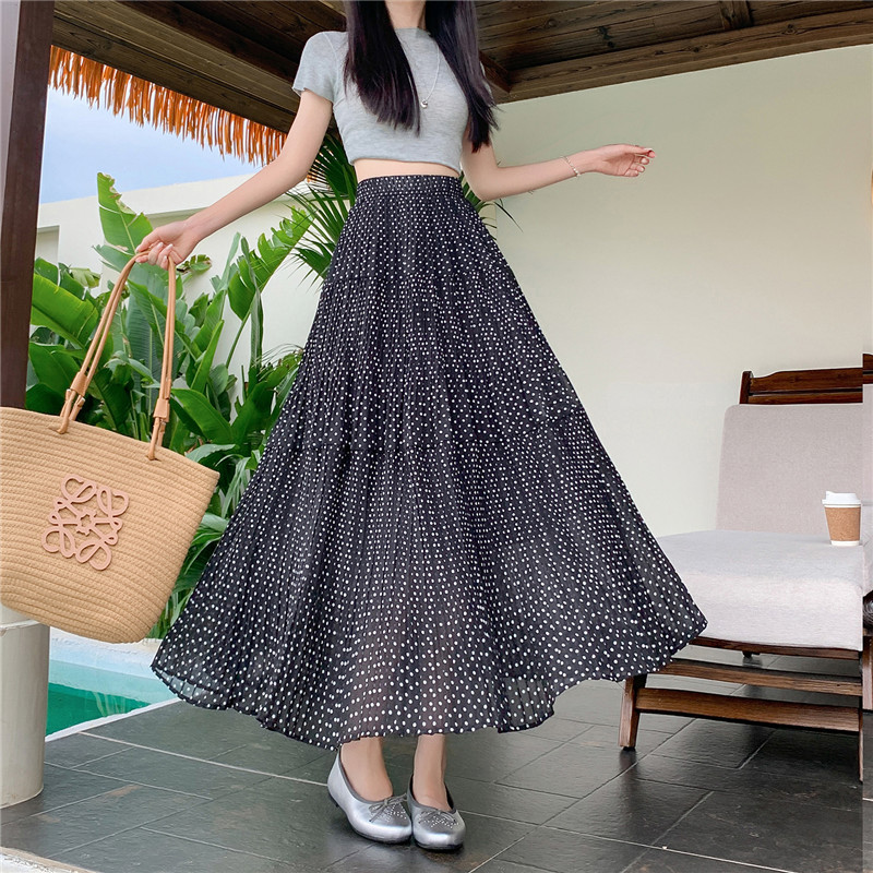 Cake high waist skirt A-line large yard long dress