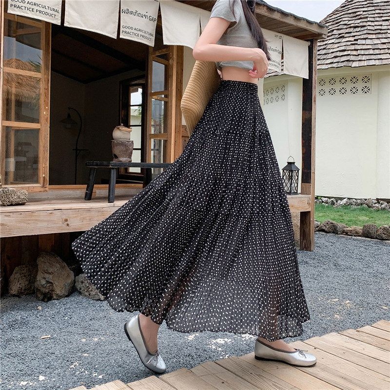 Cake high waist skirt A-line large yard long dress