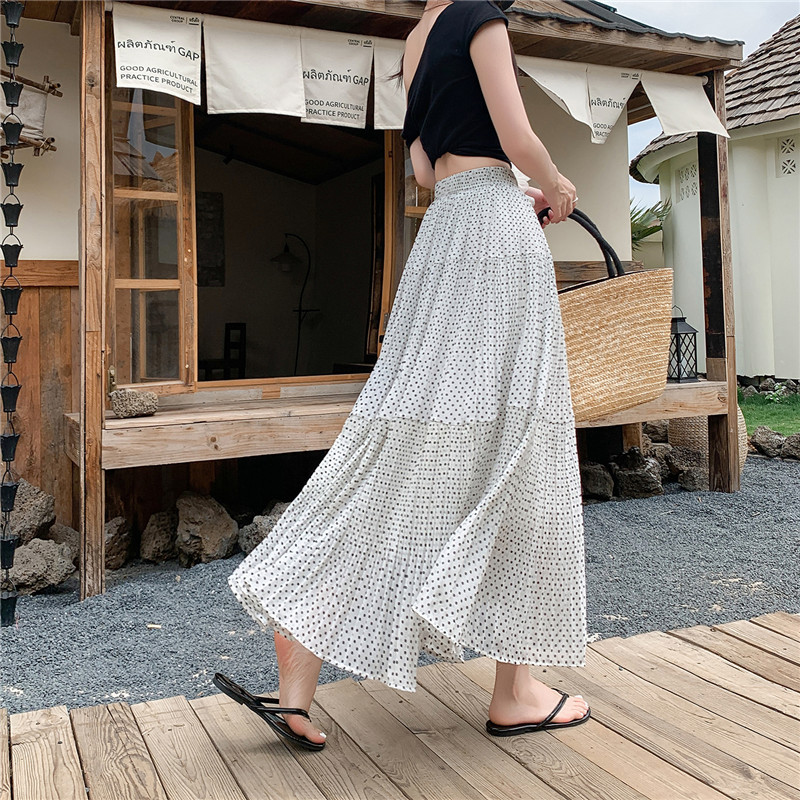 Cake high waist skirt A-line large yard long dress