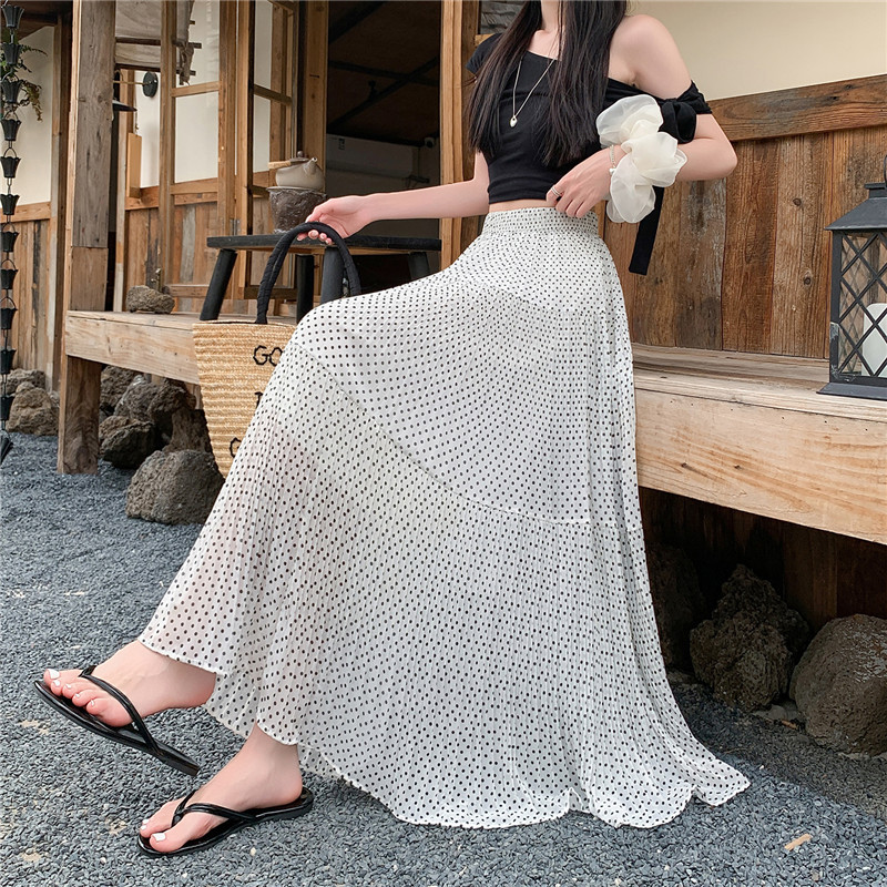 Cake high waist skirt A-line large yard long dress