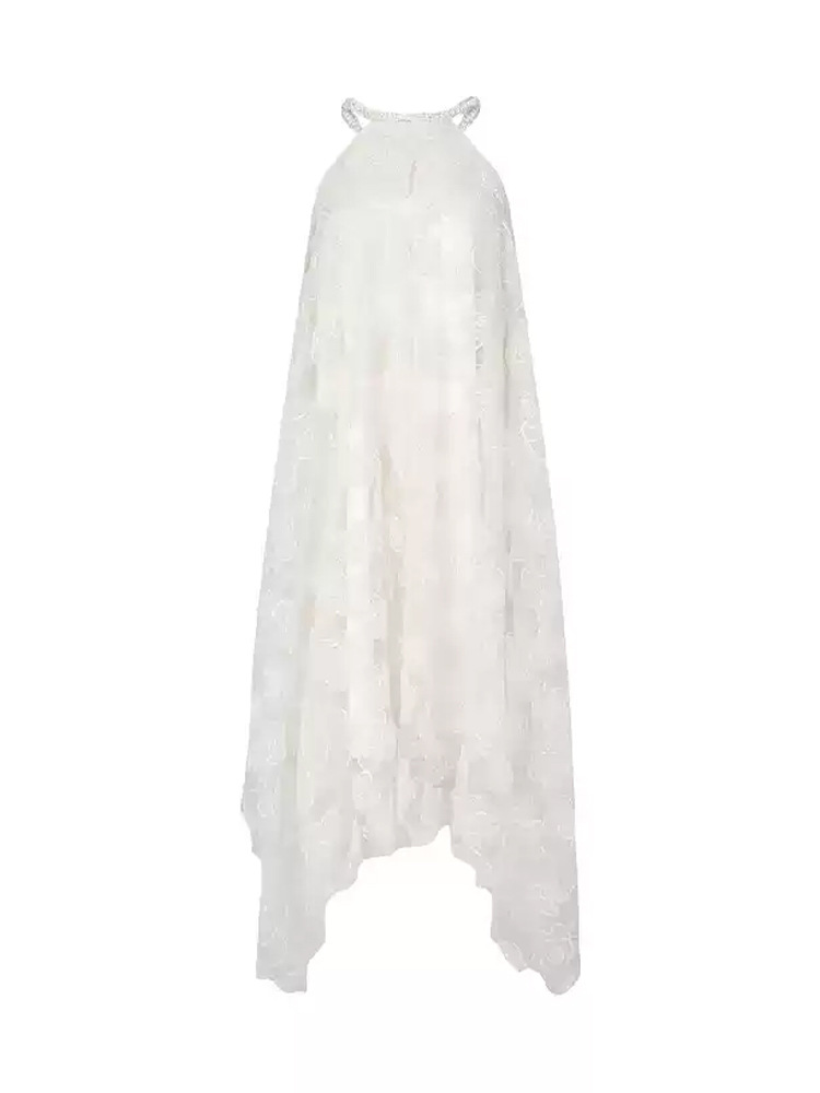 White vacation dress lady summer long dress for women