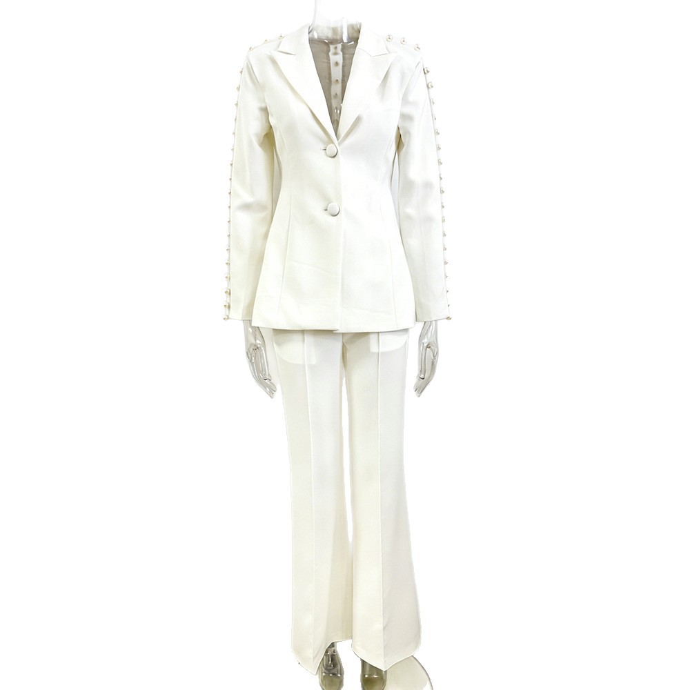 Gauze long pants fashion business suit 2pcs set