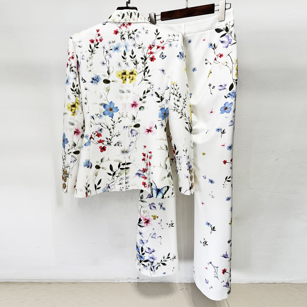 Fashion European style jacket digital business suit 2pcs set