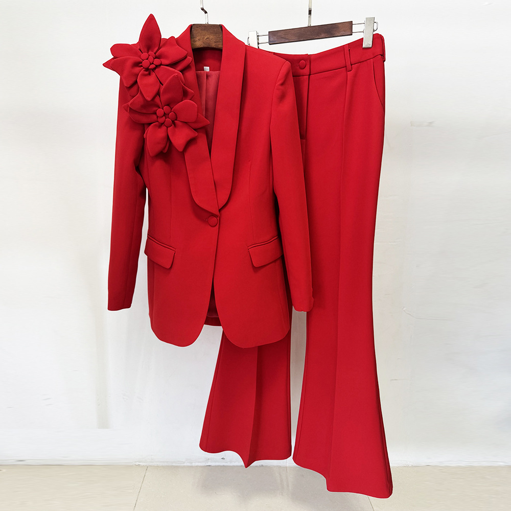 European style fashion business suit colors coat 2pcs set