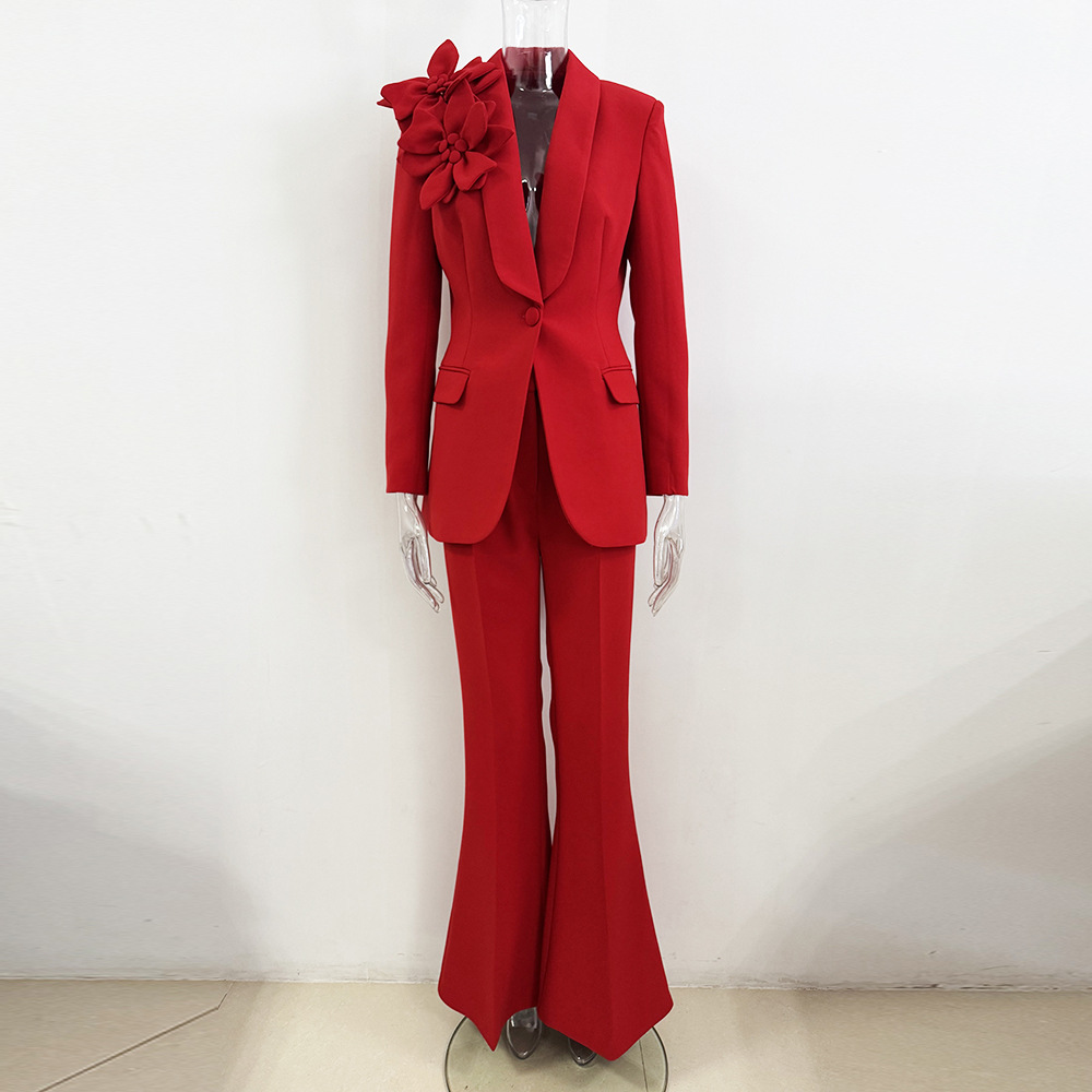 European style fashion business suit colors coat 2pcs set