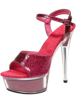 High-heeled summer fashion platform white hasp shoes