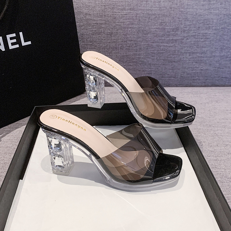 Crystal sandals pole dancing high-heeled shoes
