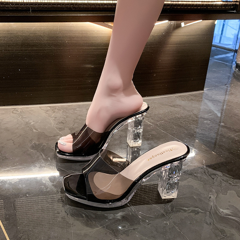 Crystal sandals pole dancing high-heeled shoes