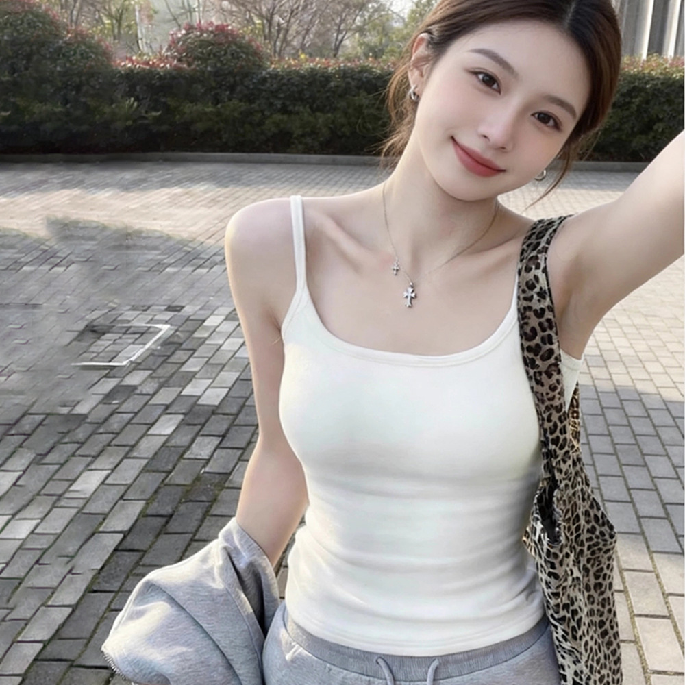 Sleeveless with chest pad Bra wrapped chest vest