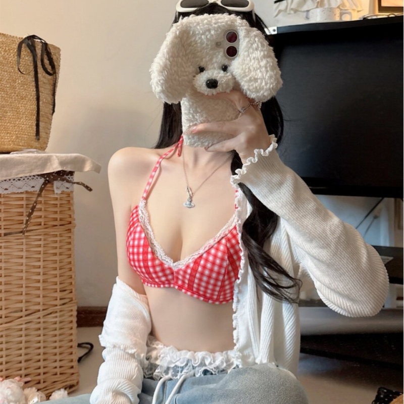 Sling bottoming summer Bra lace halter underwear