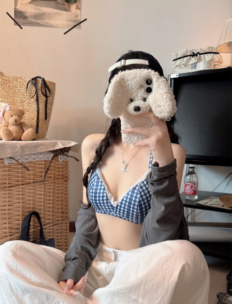 Sling bottoming summer Bra lace halter underwear