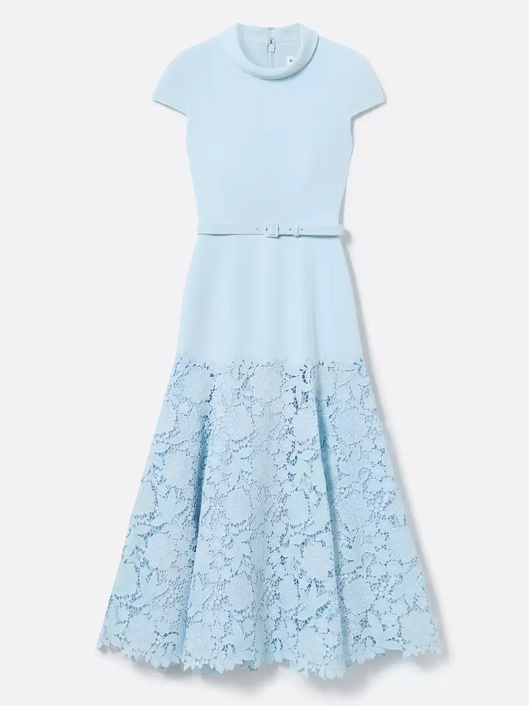 France style temperament dress short sleeve long dress