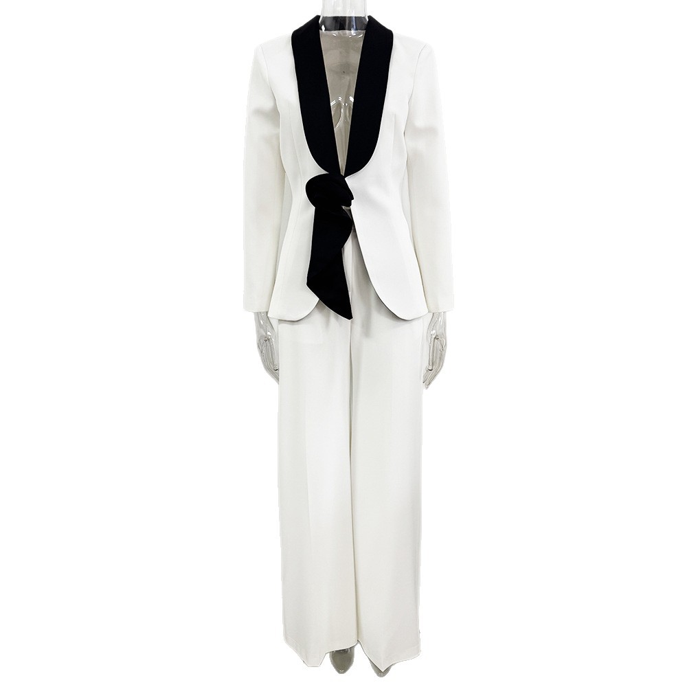 Stereoscopic long pants business suit 2pcs set