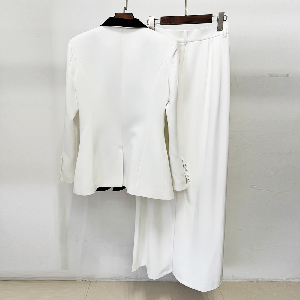 Stereoscopic long pants business suit 2pcs set