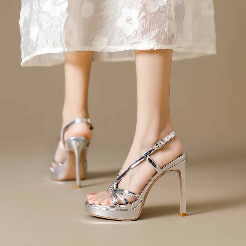 Fashion France style high-heeled shoes lady thick crust skirt